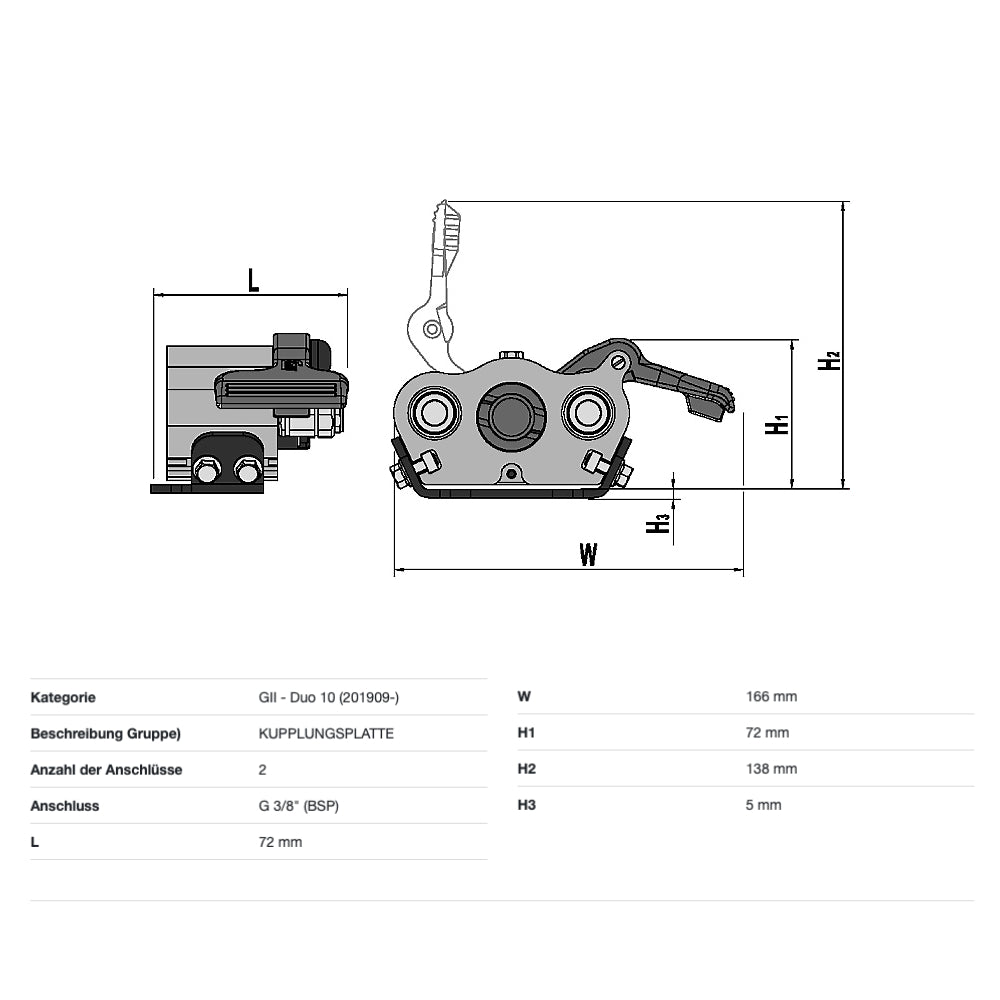 Multi-X Duo 10 Kupplungsplatte